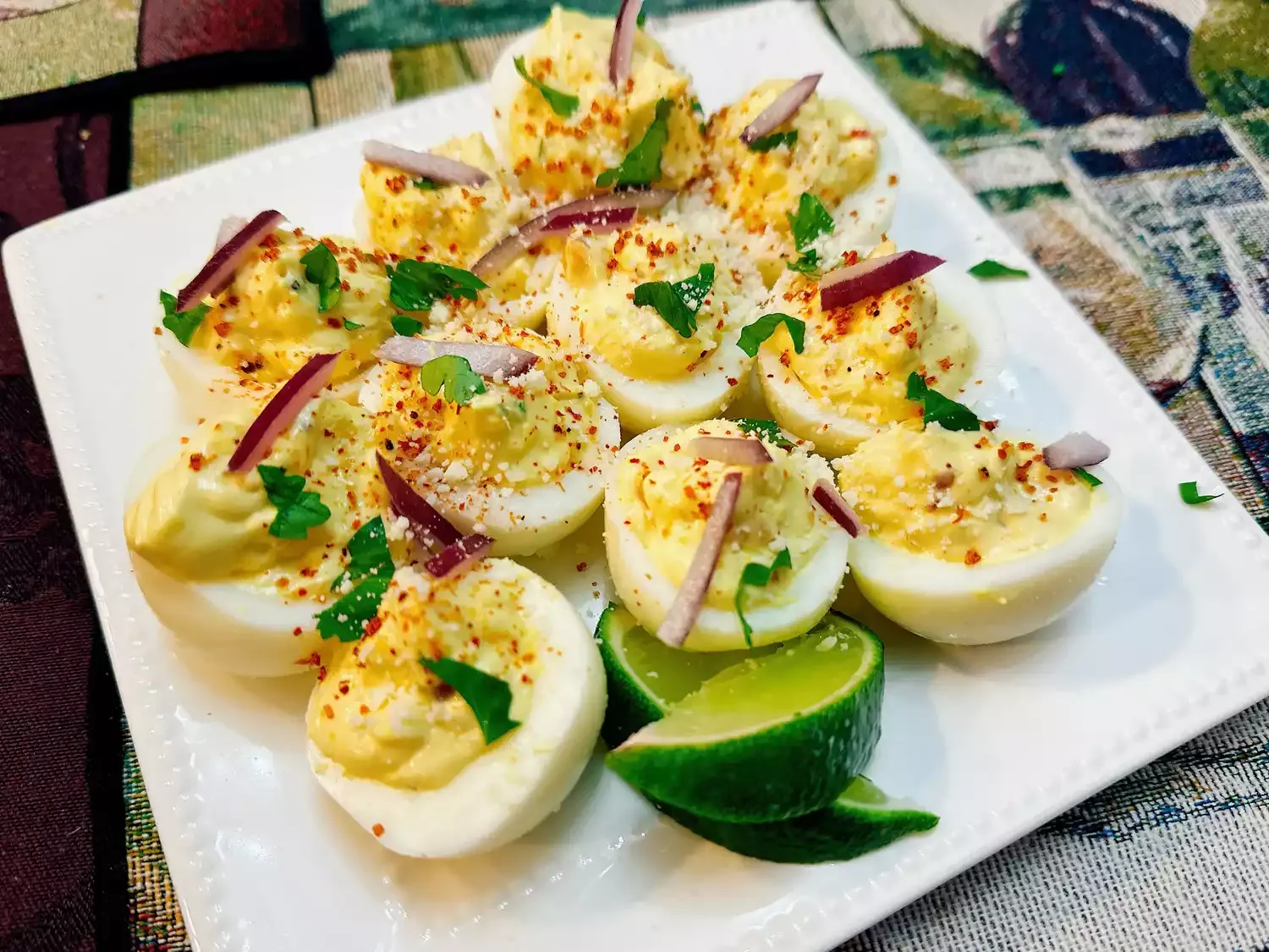 Mexican Street Corn Deviled Eggs