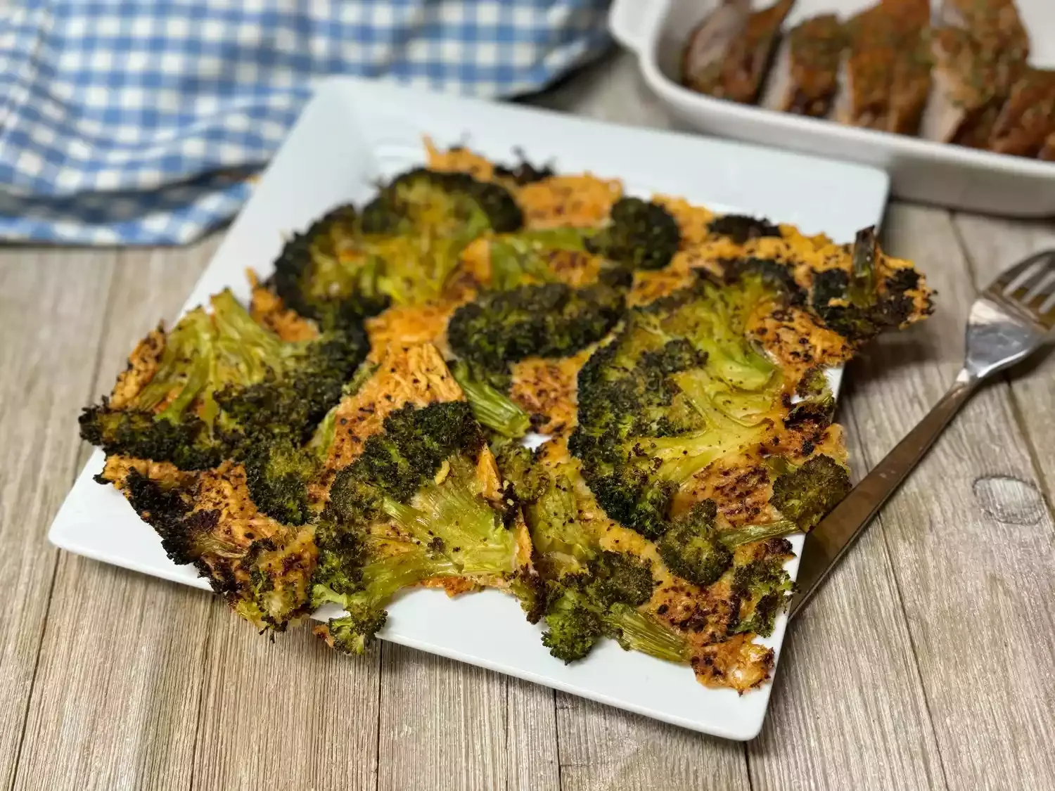 Smashed Broccoli with Cheese