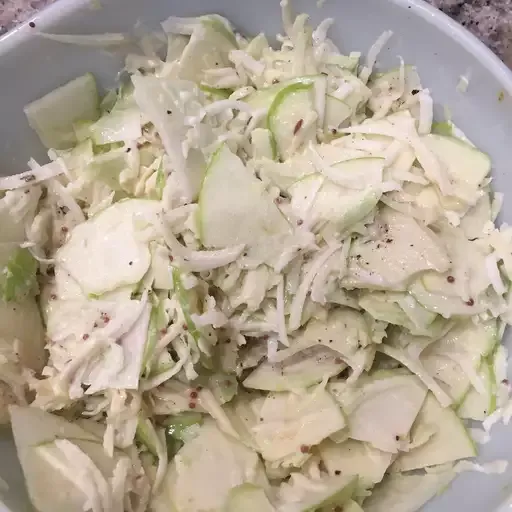 Kohlrabi and Apple Slaw