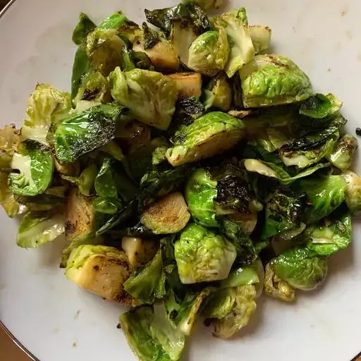 Pan Fried Brussels Sprouts