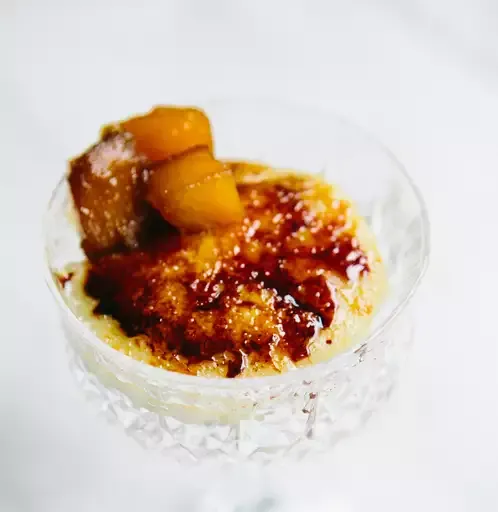 Cardamom Creme Brulee Parfait with Candied Pumpkin