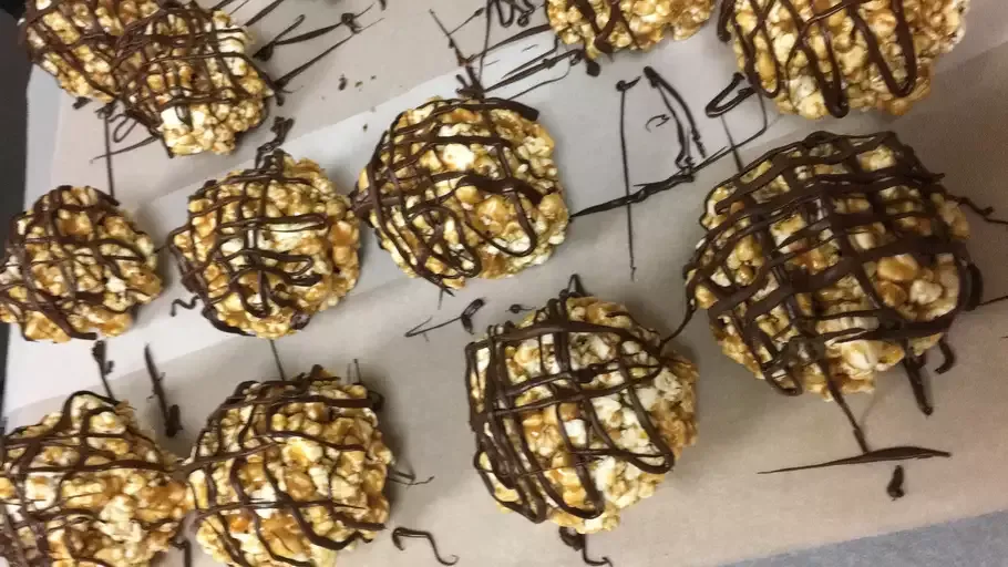 Peanut Butter Popcorn Balls