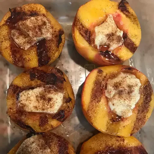 Grilled Peaches and Cream