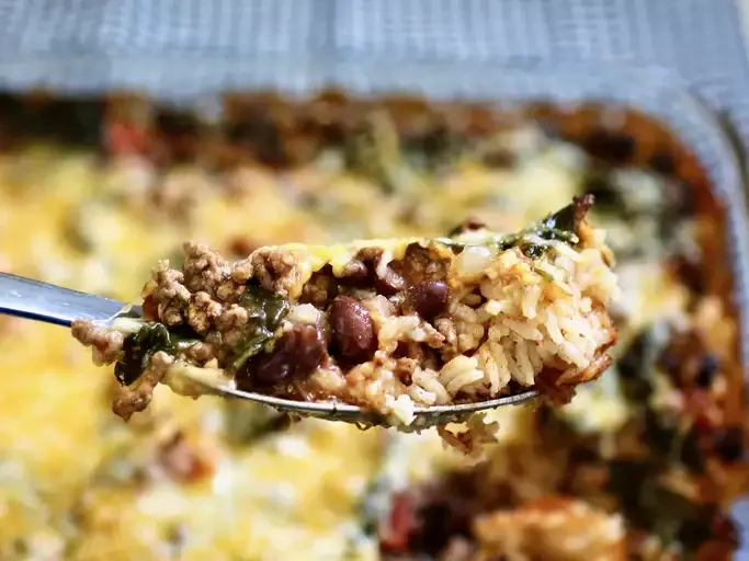 Mexican Beef and Rice Casserole