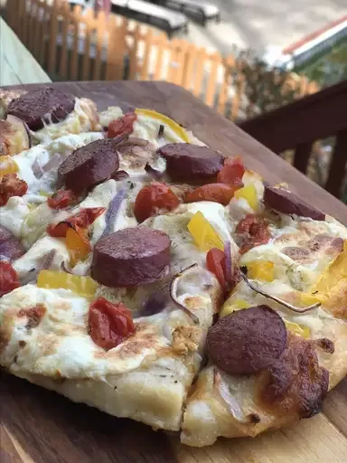 Sheet Pan Pizza with Hillshire Farm® Smoked Sausage & Burst Cherry Tomatoes