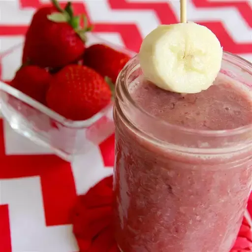 Creamy Banana Strawberry Split Smoothie