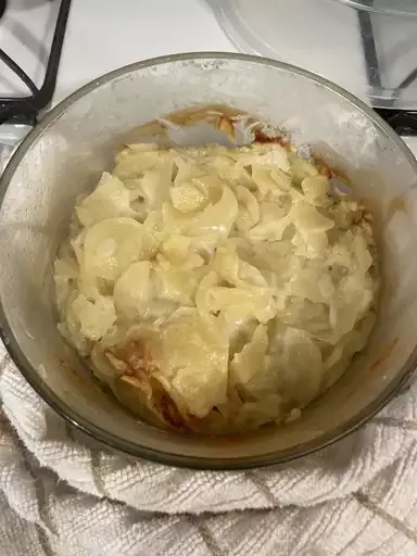 Microwave Scalloped Potatoes