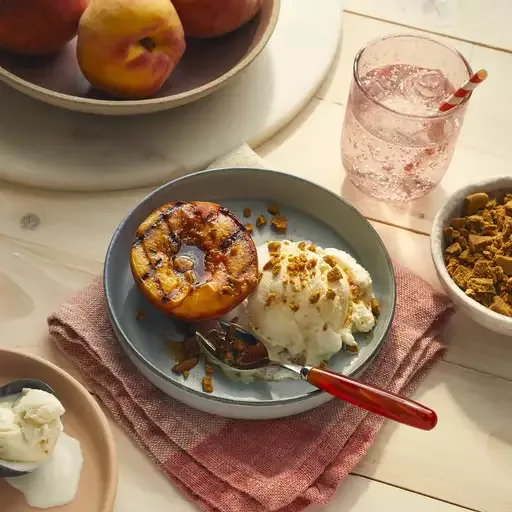 Grilled Peaches with Gingersnaps