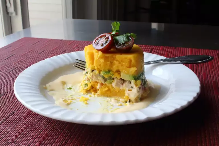 Peruvian Potato-Chicken Salad (Causa Rellena)