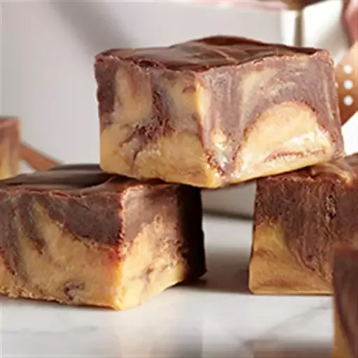 Chocolate Peanut Butter Swirl Fudge