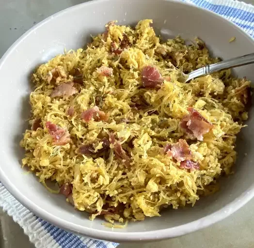 Keto Spaghetti Squash Carbonara