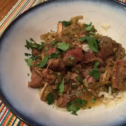 Pork Stew in Green Salsa (Guisado de Puerco con Tomatillos)