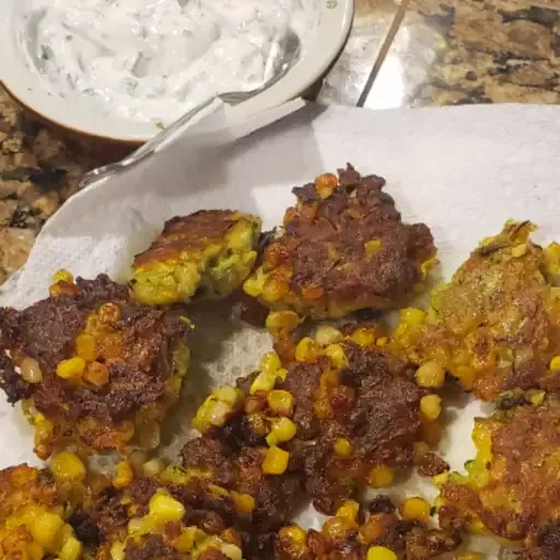 Curried Zucchini Corn Fritters