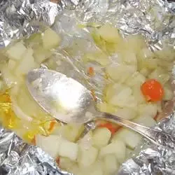 Grilled Potato, Carrot, and Onion Foil Packets