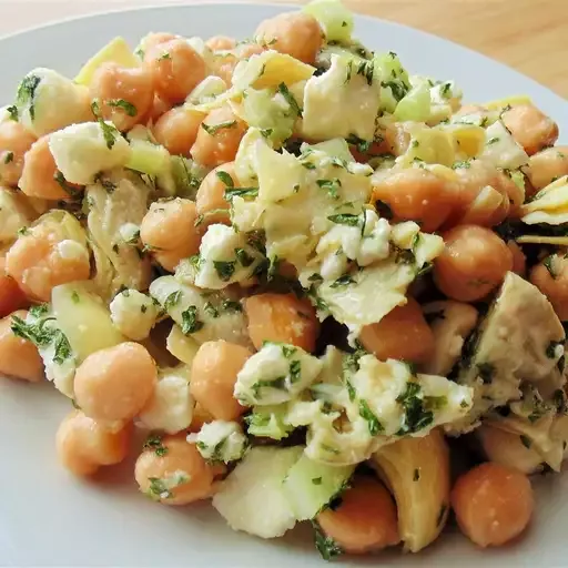 Chickpea, Artichoke, and Feta Salad