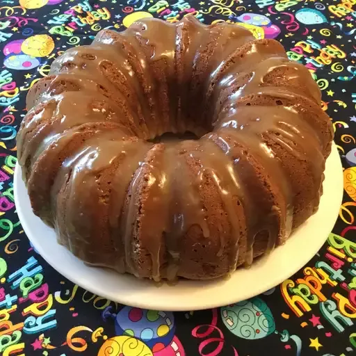 Apple Cake with Caramel Glaze