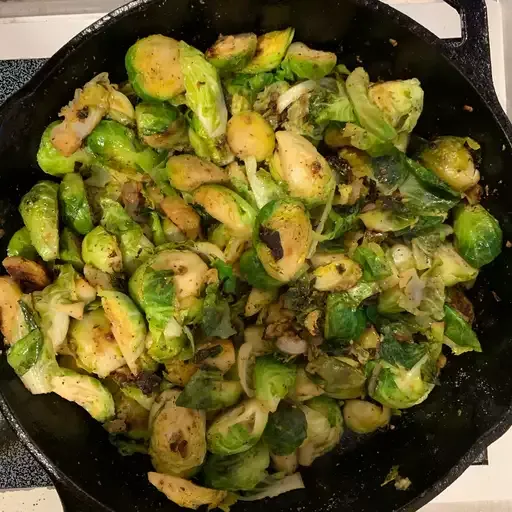 Pan Fried Brussels Sprouts