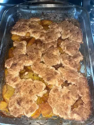 Healthier Southern Peach Cobbler