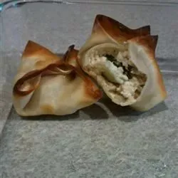 Baked Salmon Wontons